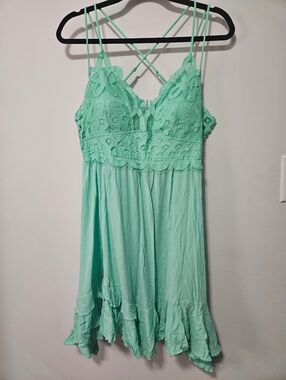 🩷5/$25🩷 Mint Green Lace Top Dress, Plus Size 3X